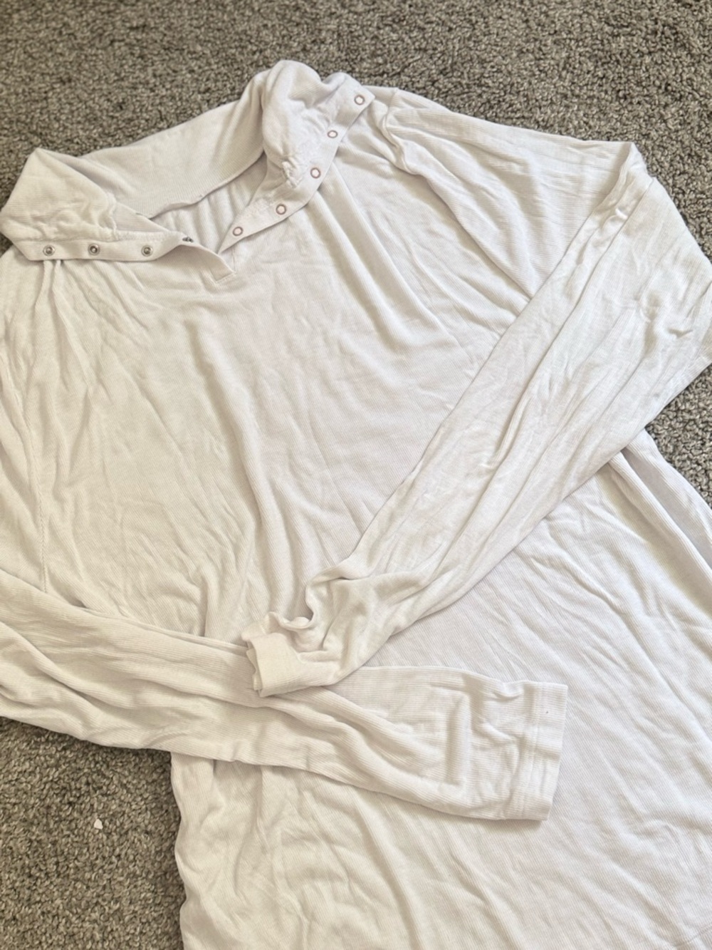 lunya Ribbed Long Sleeve Top in Cream
